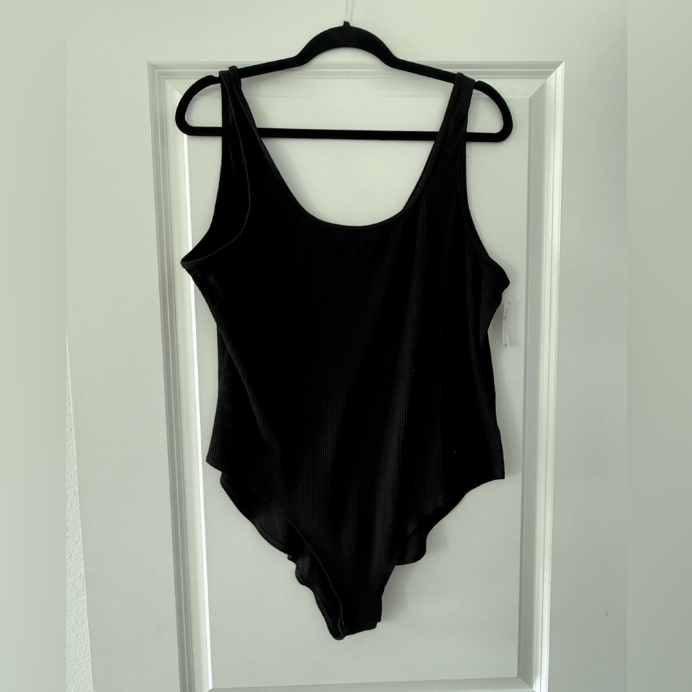 Old Navy Black Ribbed Bodysuit